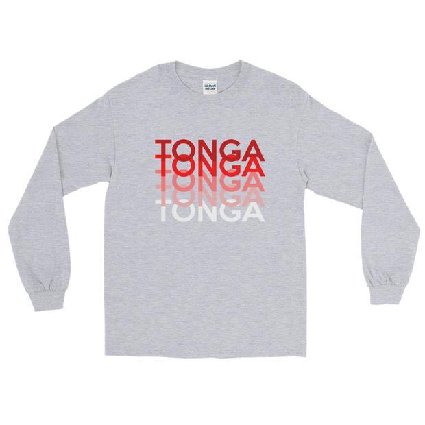 Red and White Tonga Repeat *ADULT LONG SLEEVE*