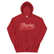 Kingdom Script ~ Red with White Border *ADULT HOODIE*