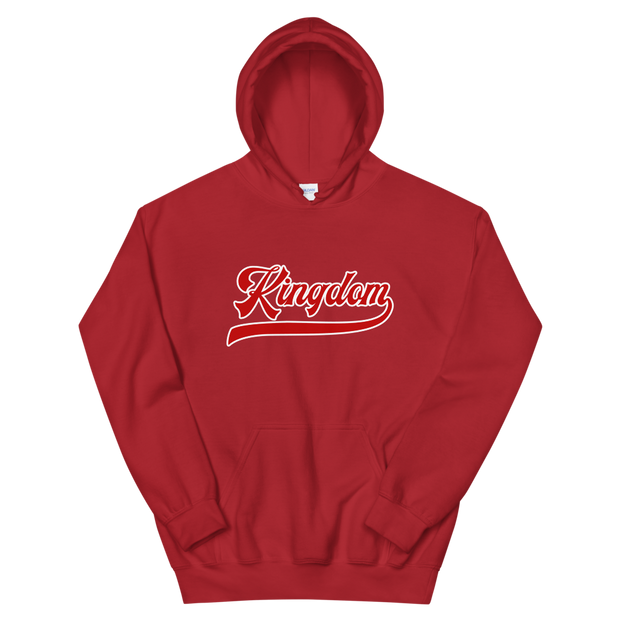 Kingdom Script ~ Red with White Border *ADULT HOODIE*