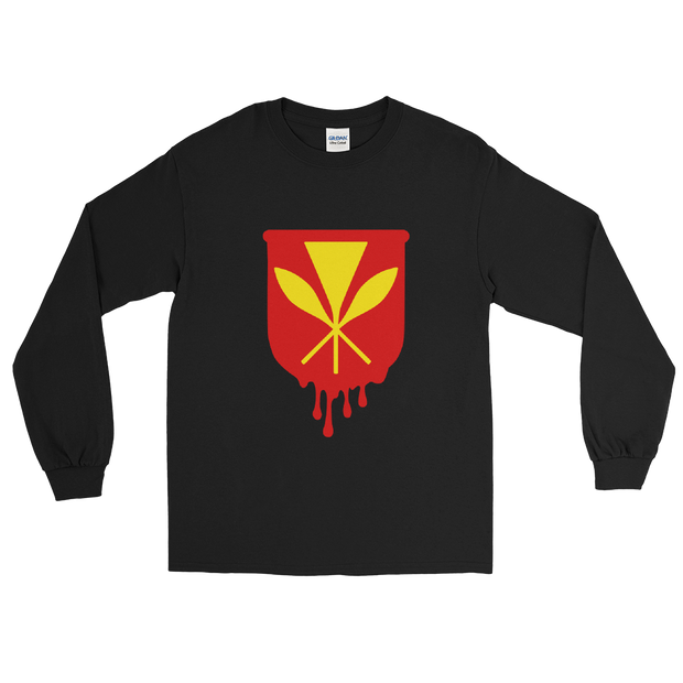 Kanaka Maoli Crest - Red *ADULT LONG SLEEVE*