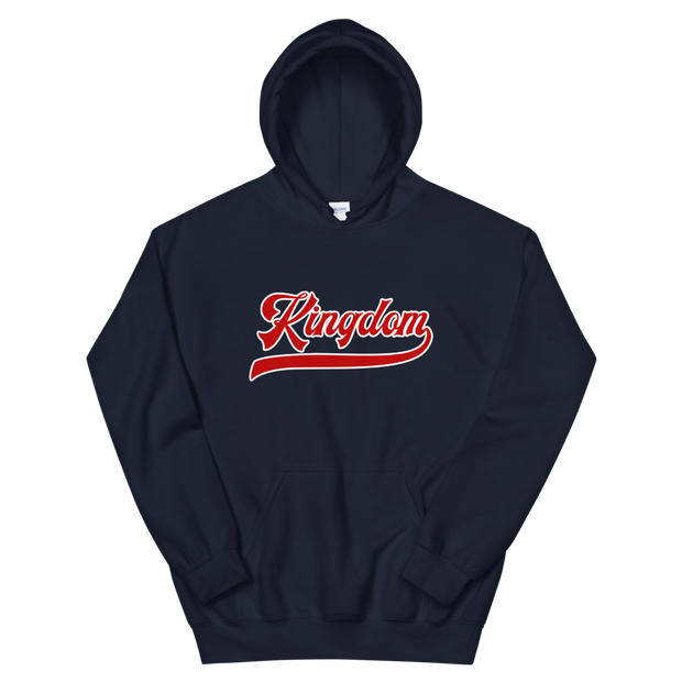 Kingdom Script ~ Red with White Border *ADULT HOODIE*