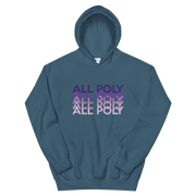 Purple All Poly Repeat *ADULT HOODIE*