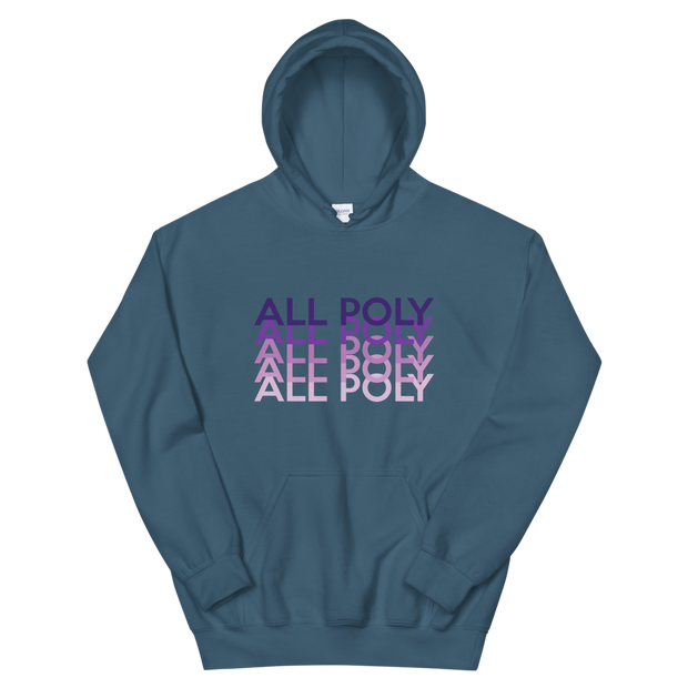 Purple All Poly Repeat *ADULT HOODIE*