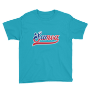 Samoa Script ~ Flag with White Border *KIDS SHORT SLEEVE*